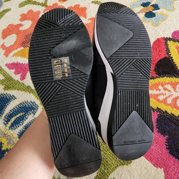 Michael kors platform logo sparkly glitter sneakers new size 8.5 - Picture 7 of 9